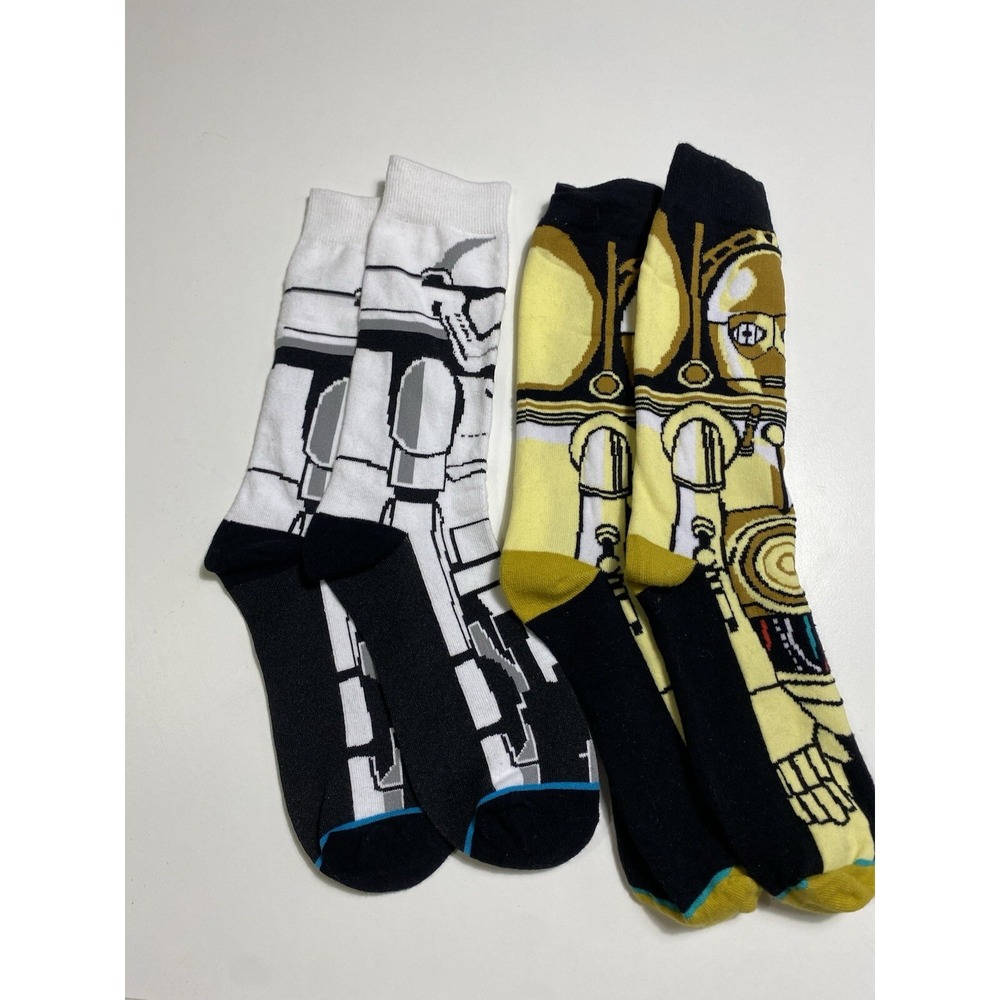 Stance Star Wars Socks Bundle Stormtrooper C-3PO Crew Socks Mens 2 Pair Pack